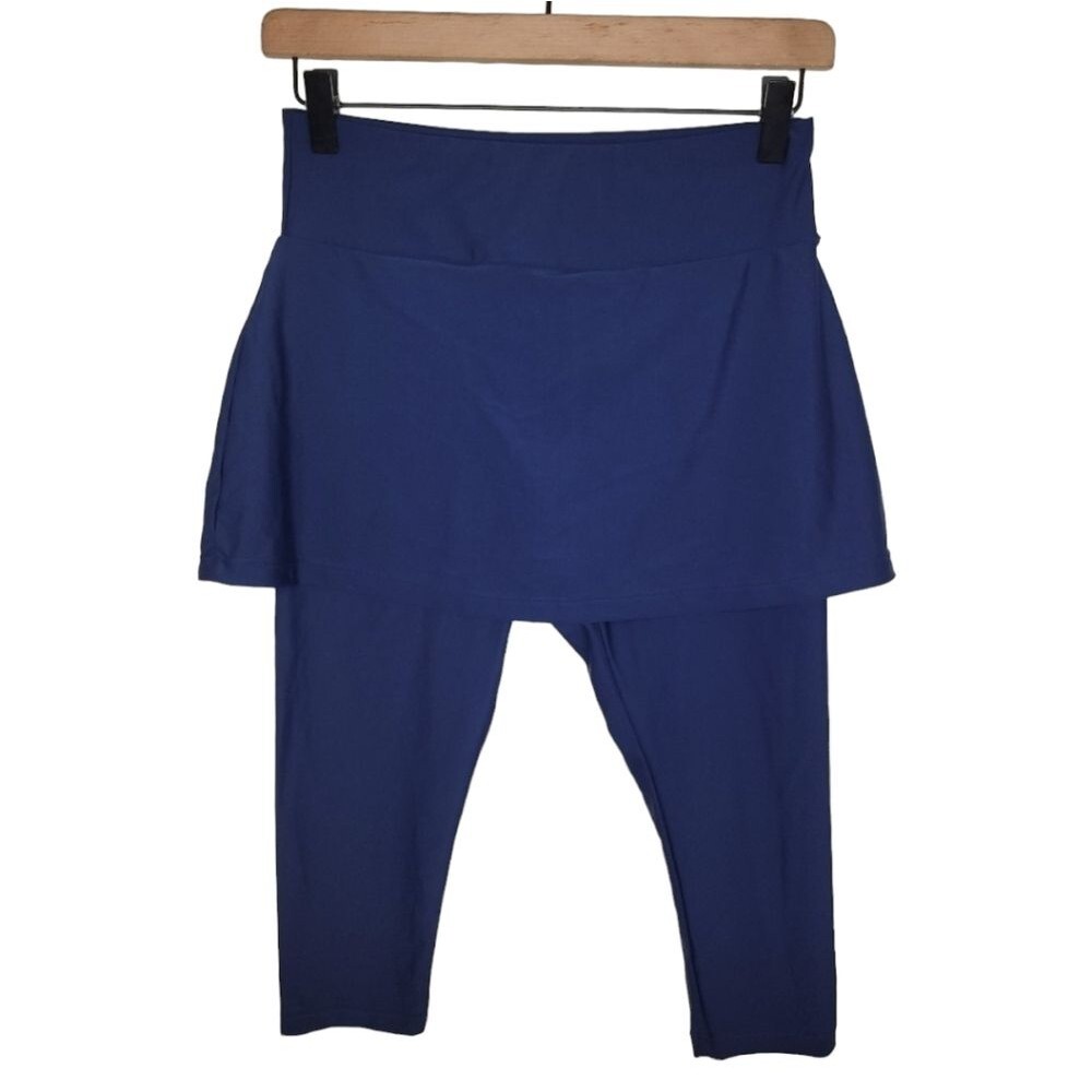 Ella Mae nwt navy blue skirted swim capris small